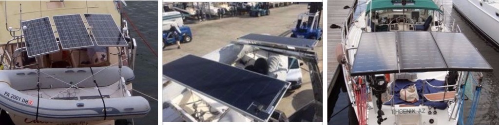 Davit solar panel